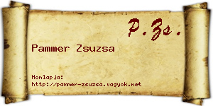 Pammer Zsuzsa névjegykártya